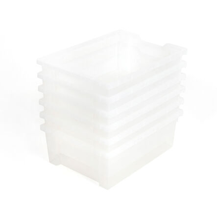 Gratnells Storage Trays 6 Pack Clear Deep Clear hi\-res