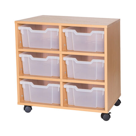 Mobile Double Tray Storage Unit 6 Deep  hi\-res