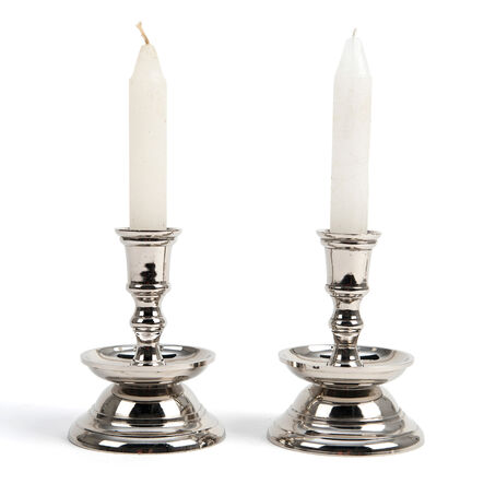 Tudor Candlestick and Candle  hi\-res