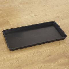 Rectangular Plastic Black Tray W40 x L79 x D5cm  hi-res