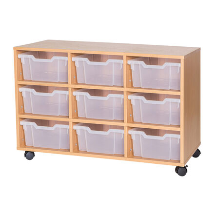 Mobile Triple Tray Storage Unit 9 Deep  hi\-res