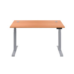Height Adjustable Desk Beech  hi-res