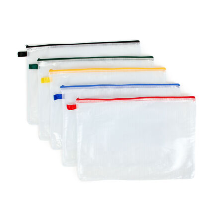 Flipfile Heavy Duty Mesh Zip Wallet Bags 5pk  hi\-res