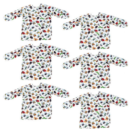 TTS Minibeast Patterned Waterproof Aprons Overalls 6pk  hi\-res