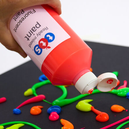 TTS Assorted Fluoro Ready Mixed Paint 500ml 6pk  hi\-res