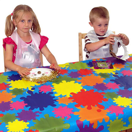 Splash Mats Plastic Table Covers Assorted 1x1.5m 4pk  hi\-res