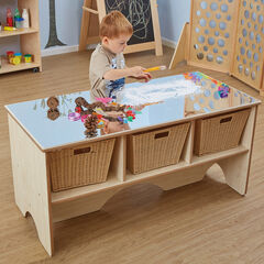 TTS Toddler Mirror Activity Table With Shelves  hi-res