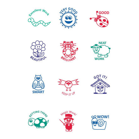 Motivational Stamps with Case 12pk  hi\-res