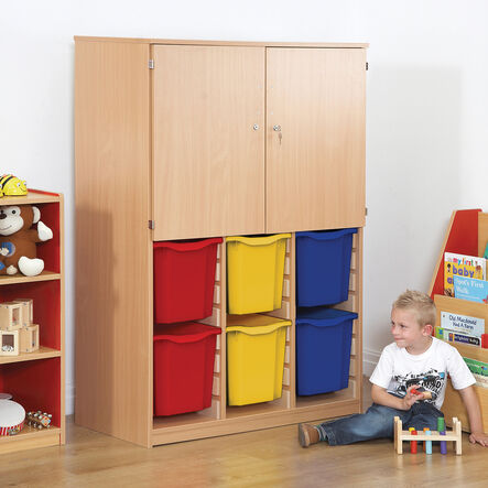 Cupboard With Jumbo Tray Storage Multicoloured Trays  hi\-res