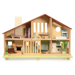 Small World Wooden Dolls House & Furniture Set  hi-res