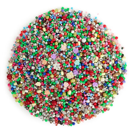 Tub Of Assorted Plastic Beads 3kg  hi\-res