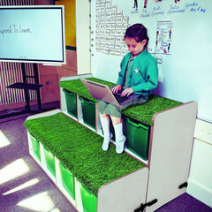 Grass Top Tiered Seating with Jumbo Trays  hi-res