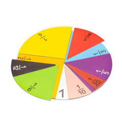 Magnetic Fraction Set - Round in 10 Colours  hi-res