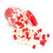 Red\/White Plastic Snap Cubes Pack 500pcs  hi\-res