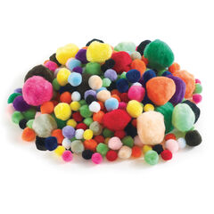 Colourful Assorted Pom Poms 300pk  hi-res