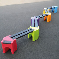 Recyclable Plastic Zigzag Bench  hi-res