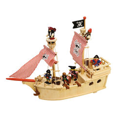 Small World Wooden Pirate Ship 25pcs  hi-res