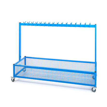 Double Sided Metal Cloakroom Trolley H119 x W161 x D53cm  hi\-res