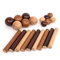 TTS Wooden Cylinders and Balls for Babies 21pcs  hi-res
