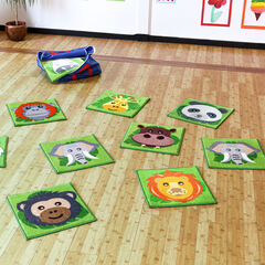 Zoo Animals Mini Placement Carpet Squares 30pk  hi-res