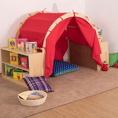 Wooden Framed Playtent with Book Storage  hi-res