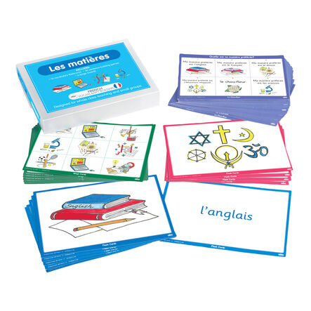 TTS French School Subjects Vocabulary Builder Activity Cards  hi\-res