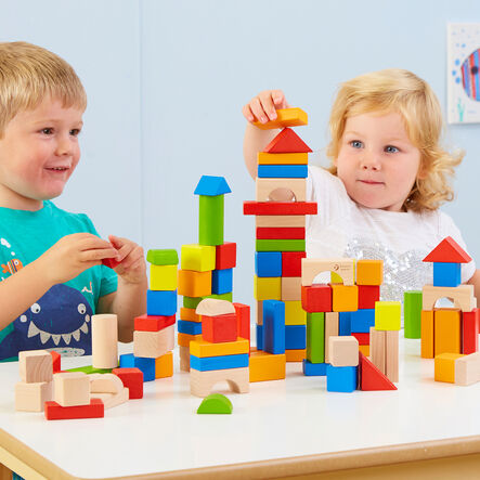 Wooden Building Blocks 100pcs  hi\-res