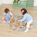 TTS Wooden Toddler Train with Building Blocks  hi\-res