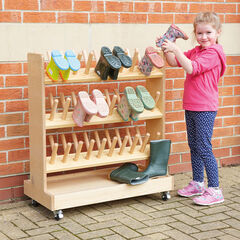 TTS Wooden Outdoor Wellie Rack  hi-res
