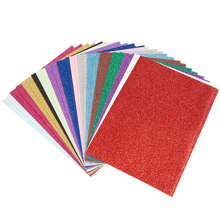 Glitter Paper A4 160GSM Assorted Colours 30pk  hi\-res