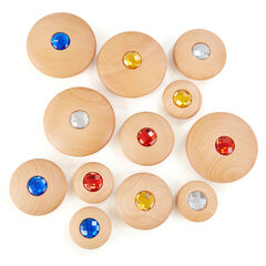 TTS Sensory Wooden Jewel Pebbles 12pk  hi-res