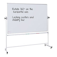 Mobile Revolving Whiteboard on Wheels  hi-res