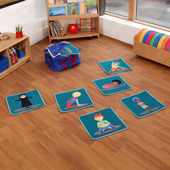 Yoga Position Mini Placement Mats 32pk  hi-res