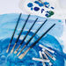 Short Handle Hog Hair Paint Brushes 5pk  hi\-res