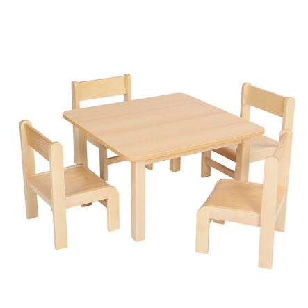 Essentials Beech Square Table  hi\-res