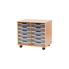Mobile Double Tray Storage Unit 12 Trays  hi-res