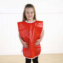 Plain Red PVC Waterproof Easy-on Tabards  hi-res