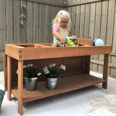 Outdoor Wooden Activity Table with Lid  hi-res