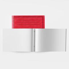 A4 Exercise Book Plain Landscape Red 24pg 50pk Red hi-res