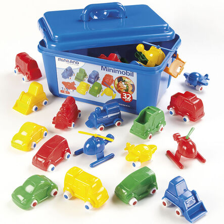 Small World Plastic Colourful Chunky Vehicle Set 36pcs  hi\-res