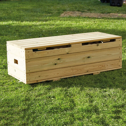Outdoor Wooden Storage Bench  hi\-res