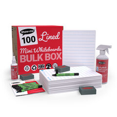 Show-me&reg; Original A4 Lined Whiteboards Class Kit Pack  hi-res