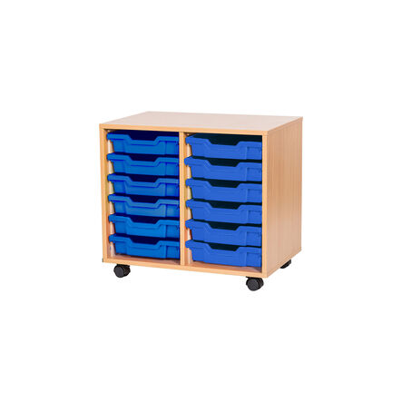 Mobile Double Tray Storage Unit 12 Trays  hi\-res