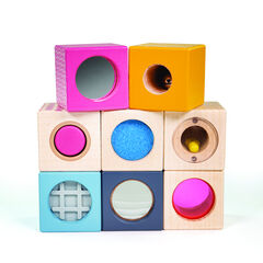Wooden Sensory Blocks 8pk  hi-res