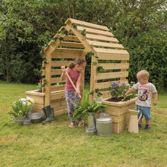 Outdoor Wooden Archway Planter  hi-res