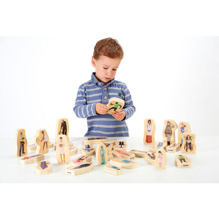 Wooden Community and Occupation People Blocks  hi\-res