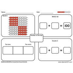 Rekenrek Practice Charts - Numbers to 100 30pk  hi-res