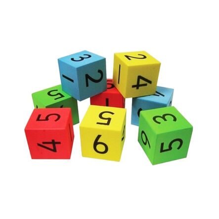 Multi Coloured Foam Silent Dice  hi\-res