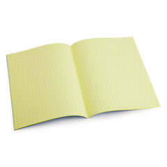 A4 Tinted Exercise Book 10mm Squares Yellow 48pg 10pk  hi-res
