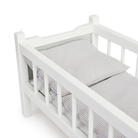 Role Play Doll Wooden White Cot Bed  hi\-res